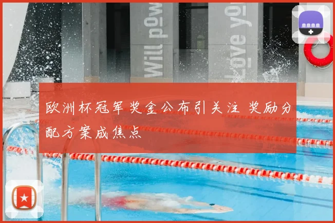 欧洲杯冠军奖金公布引关注 奖励分配方案成焦点