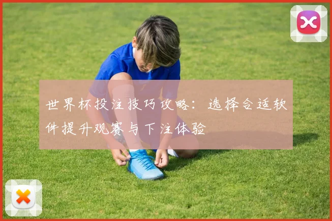 世界杯投注技巧攻略:选择合适软件提升观赛与下注体验